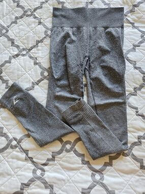 Gray Seamless Active Leggings - Unbranded